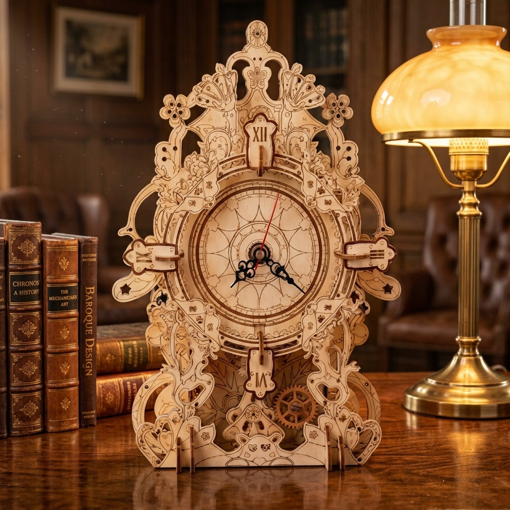 The Artisan Baroque Mechanical Wooden Clock